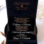 Cutie cerere nasi de cununie Black Couture Velvet