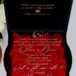 Cutie cerere nasi de cununie Black Couture Red Roses