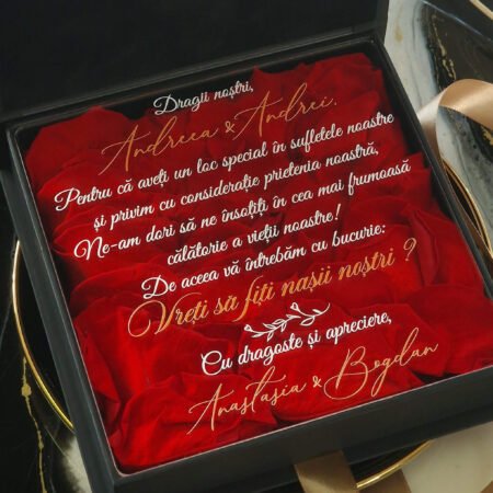 Cutie pentru nasi „Black Couture” Roses