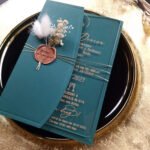 Invitatie de nunta "Glamour Colors" Green Smarald