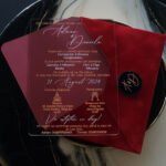 Invitatie de nunta "Glamour Colors" Red Passion Velvet
