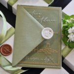 Invitatie de nunta "Glamour Colors" Simple Olive