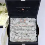 Cutie multumire nasi de botez Black Couture Hortensie