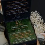 Invitatie de nunta in cutie Black Couture Licheni