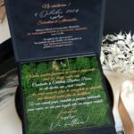 Invitatie de nunta in cutie Black Couture Licheni