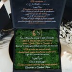 Invitatie de nunta in cutie Black Couture Licheni