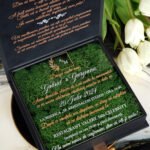 Invitatie de nunta in cutie Black Couture Licheni