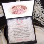 Cutie multumire de botez "Black Couture" Roses