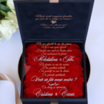 Cutie cerere nasi de cununie Black Couture Red Roses