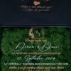 Cutie luxury pentru invitatia de nunta, realizata manual cu interior din catifea premium de la celebra casa Prelle si decorat cu licheni stabilizati Verdissimo.