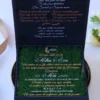 Cutie luxury pentru invitatia de nunta, realizata manual cu interior din catifea premium de la celebra casa Prelle si decorat cu licheni stabilizati Verdissimo.