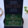 Cutie luxury pentru invitatia de nunta, realizata manual cu interior din catifea premium de la celebra casa Prelle si decorat cu licheni stabilizati Verdissimo.