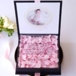 Cutie multumire nasi de botez Black Couture Hortensie