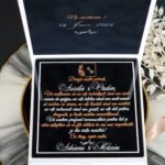 Invitatie de nunta in cutie Pure White Velvet