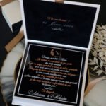 Invitatie de nunta in cutie Pure White Velvet