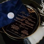 Invitatie de nunta "Glamour Colors" Royal Blue Velvet