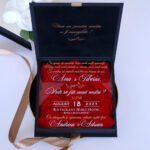 Cutie cerere nasi de cununie "Black Couture" Roses
