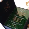 Cutie de cerere pentru nașii de cununie din colecția Black Couture Éternité Speciale, decorata cu licheni stabilizati si catifea premium.