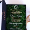 Cutie de cerere pentru nașii de cununie din colecția Black Couture Éternité Speciale, decorata cu licheni stabilizati si catifea premium.