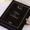 Cutie de cerere pentru nașii de cununie din colecția Black Couture Éternité Speciale, decorata cu licheni stabilizati si catifea premium.