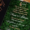 Cutie de cerere pentru nașii de cununie din colecția Black Couture Éternité Speciale, decorata cu licheni stabilizati si catifea premium.