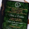Cutie de cerere pentru nașii de cununie din colecția Black Couture Éternité Speciale, decorata cu licheni stabilizati si catifea premium.