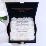 Cutie cerere nasi de cununie Black Couture White Roses