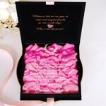 Cutie multumire nasi de botez "Black Couture" Roses