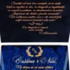 Cutie luxury pentru invitatia de nunta, realizata manual cu interior din catifea premium de la celebra casa Prelle si decorat cu licheni stabilizati Verdissimo.