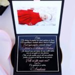 Cutie cerere nasi de botez Black Couture Velvet