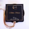 Cutie cerere nasi de botez din colectia Black Couture Velvet, captusita cu catifea neagra premium
