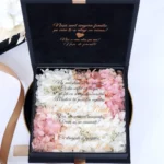 Cutie cere nasi de cununie "Black Couture" Hortensie Duo