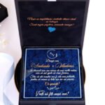 Cutie cerere nasi de botez Black Couture Licheni