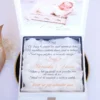 Cutie cerere nasi de botez Pure White Roses
