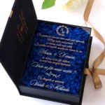 Cutie cere nasi de cununie Black Couture Hortensie