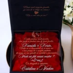 Cutie cerere nasi de cununie Black Couture Red Roses