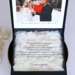 Cutie cerere nasi de cununie Black Couture White Roses