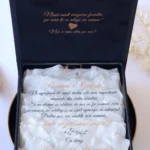 Cutie cerere nasi de cununie Black Couture White Roses