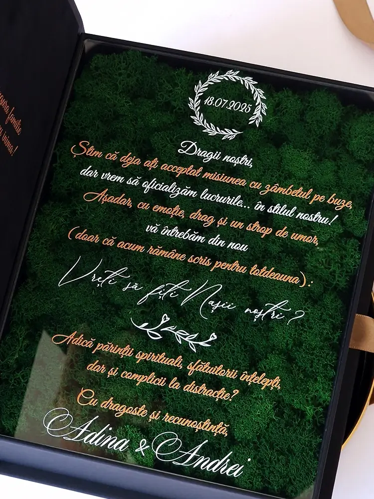 Cutie cerere nasi de cununie Black Couture Licheni Cutie cerere nasi de cununie Black Couture Licheni