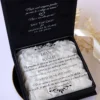Cutie cerere nasi de cununie Black Couture White Roses