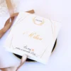 Cutie cerere nasi de botez Pure White Roses