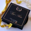 Cutie cerere nasi de botez Black Couture Yellow Roses