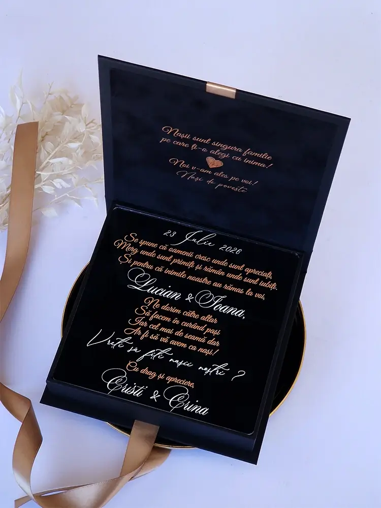 Cutie cerere nasi de cununie Black Couture Velvet Cutie cerere nasi de cununie Black Couture Velvet