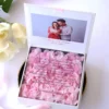 Cutie multumire nasi de botez Pure White Hortensie