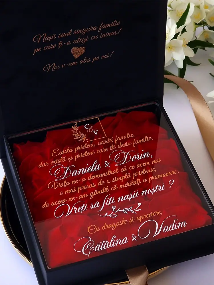 Cutie cerere nasi de cununie Black Couture Red Roses Cutie cerere nasi de cununie Black Couture Red Roses