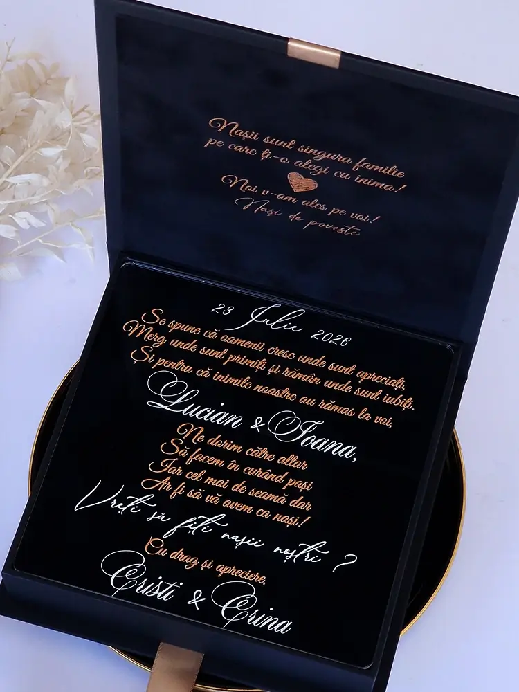 Cutie cerere nasi de cununie Black Couture Velvet Cutie cerere nasi de cununie Black Couture Velvet