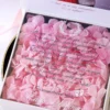Cutie multumire nasi de botez Pure White Hortensie