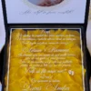 Cutie cerere nasi de botez Black Couture Yellow Roses