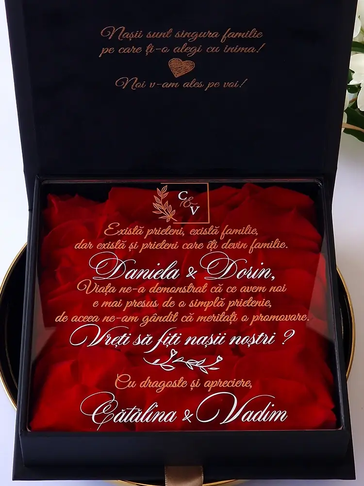 Cutie cerere nasi de cununie Black Couture Red Roses Cutie cerere nasi de cununie Black Couture Red Roses