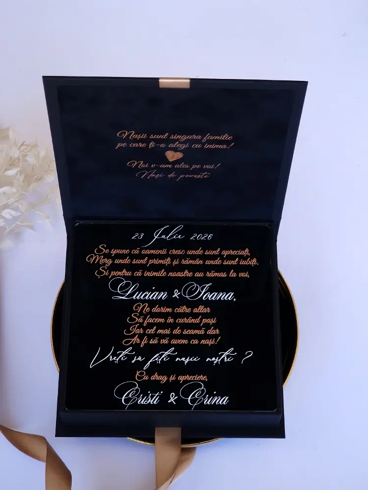 Cutie cerere nasi de cununie Black Couture Velvet Cutie cerere nasi de cununie Black Couture Velvet